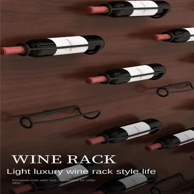 Wall Wine Holder Bar Wine Rack Liquor Cabinet Beer Champagne Wine Storage Display Iron Metal Support Rack Bracket