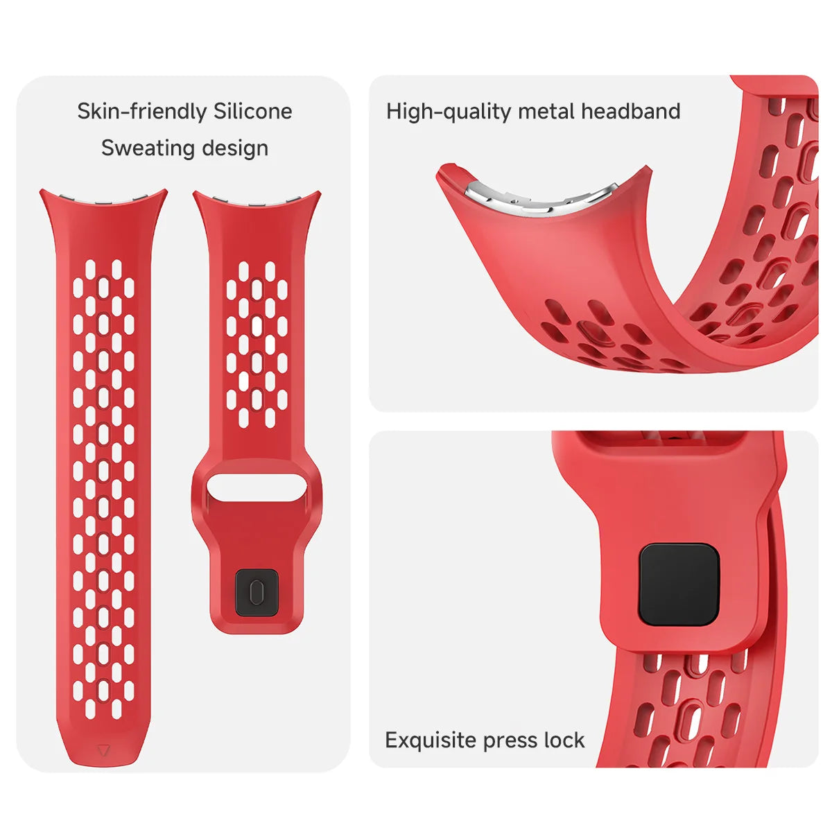 Silicone watch band For Google Pixel Watch3 45mm porous breathable silicone strap sports wristband