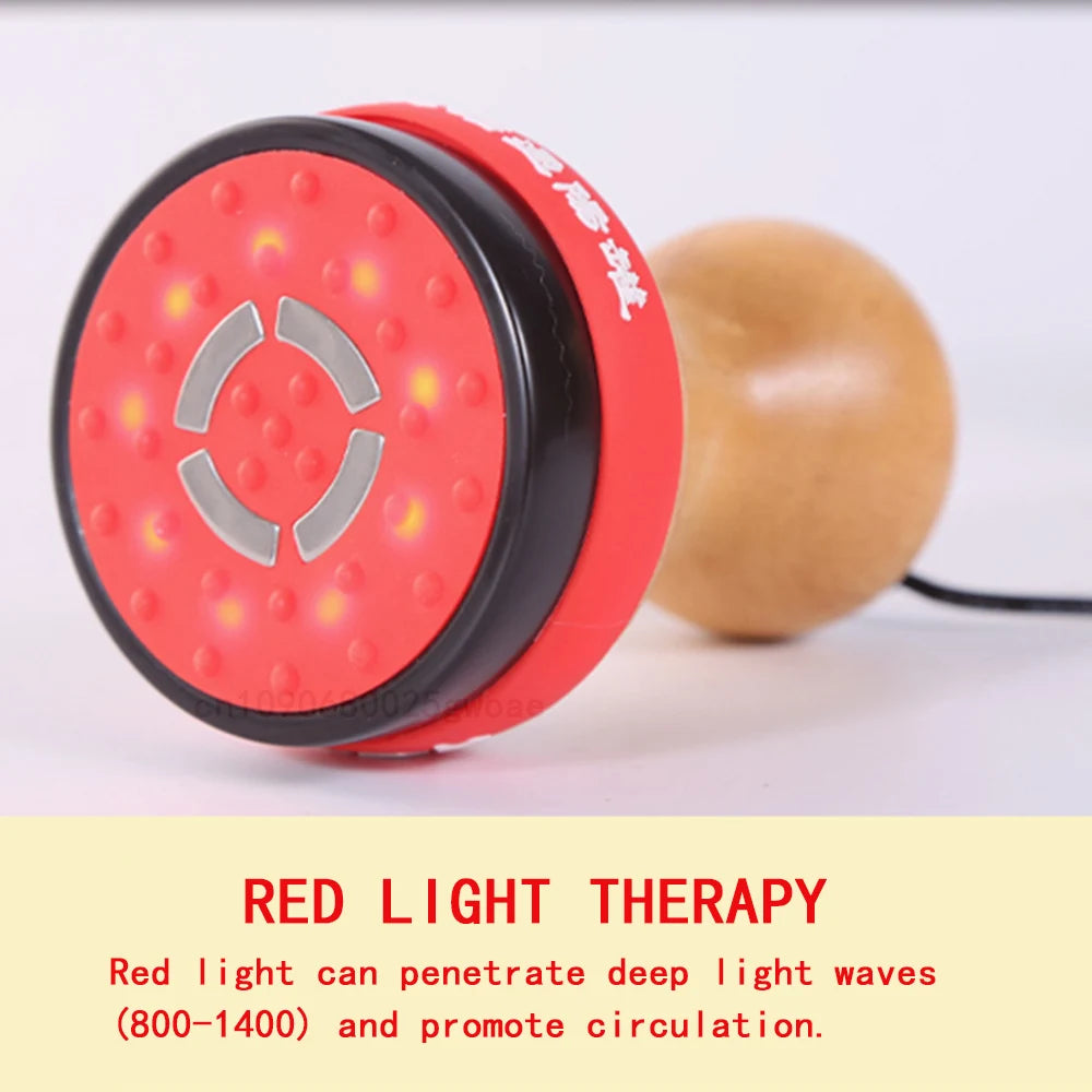 EMS Hot Stone Scraping Cellilute Remove Massager Body Gua sha Fat Burner Red Light Therapy Vibration Lymphatic Drainage