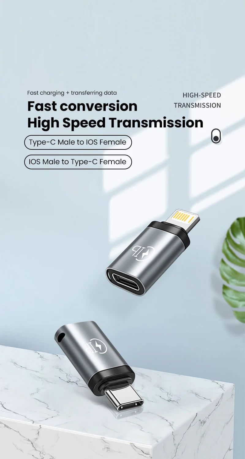USB Cable Converter Lightning To USB C Adapter 20W Ios to Type-C