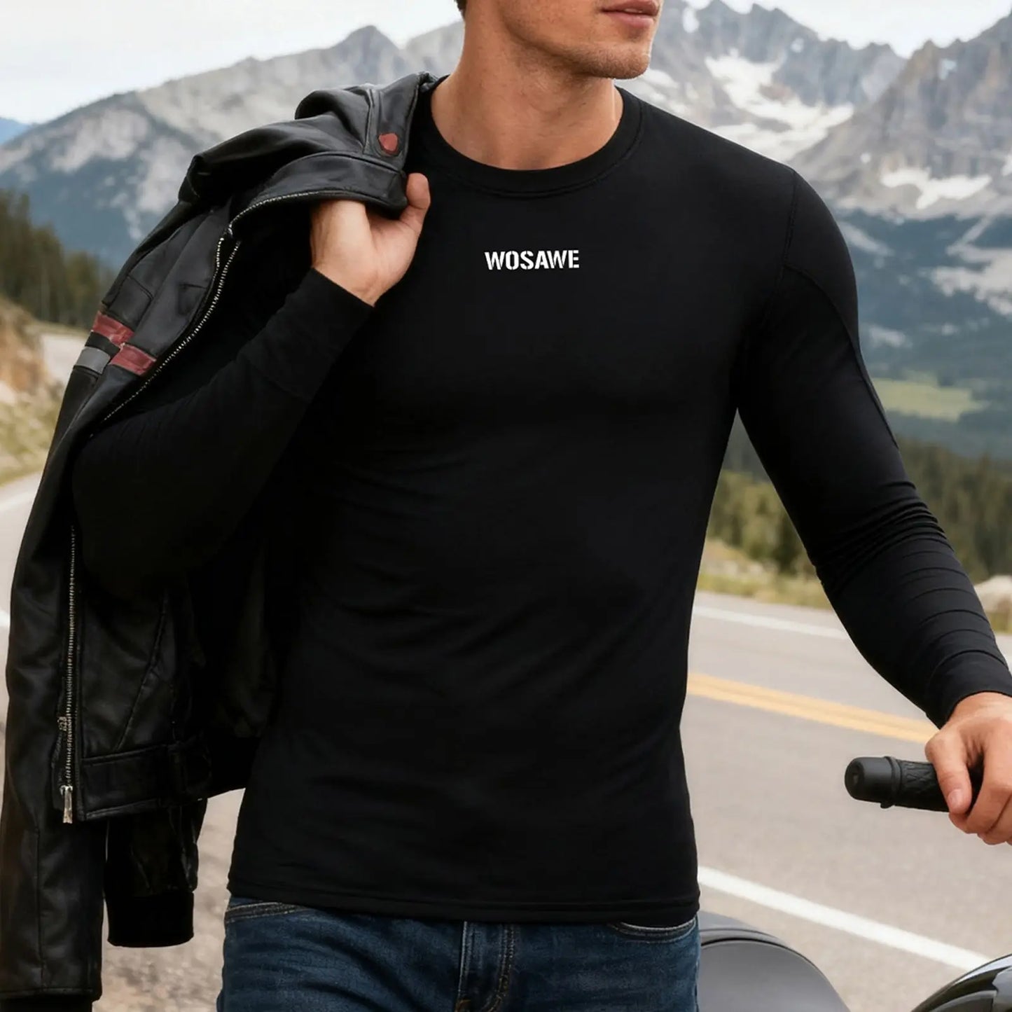 WOSAWE Women's Fleece Lined Thermal Underwear Set Motorcycle Skiing Base Layer Winter Warm Long Johns Shirts & Tops Bottoms
