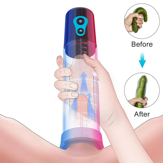 Sex Toys Electric Penis Pump Penis Enlarger Vacuum Pump for Men Adult Male Masturbator Penile Bigger Trainer Penis Enlargement