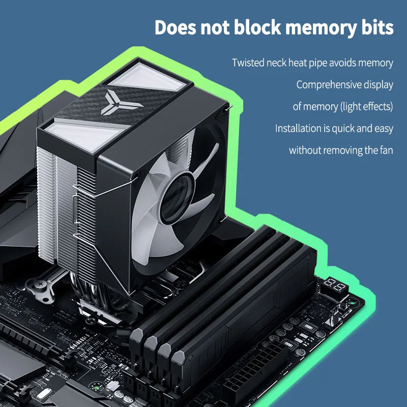 Jonsbo CR 1400 V2 CPU Cooler ARGB Quiet Fan 4 Heat Pipes Air Radiator for LGA1700 1200 115X AM4 AM5 PC Processor Heatsink Cooler