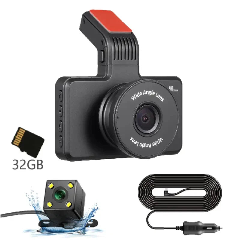 Hd dashcam wireless WiFi connects front and rear dual lens with reverse video car black box, car DVR, car surveillance camera