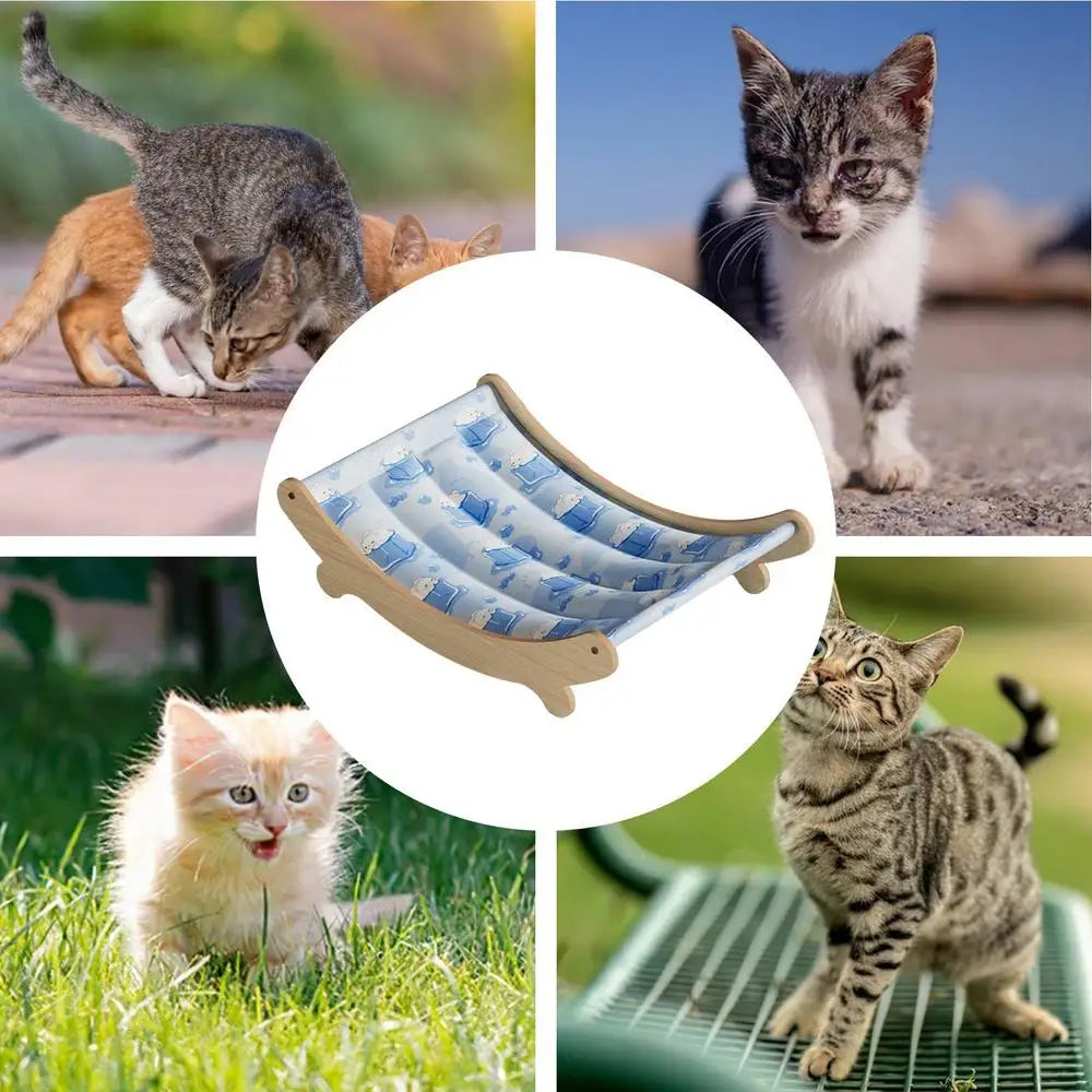 Cat Chair Cooling Washable Cat Bed Pet Hammocks For Floor Outdoor Bedroom Balcony Offices Apartment Corner Living Room Indoor