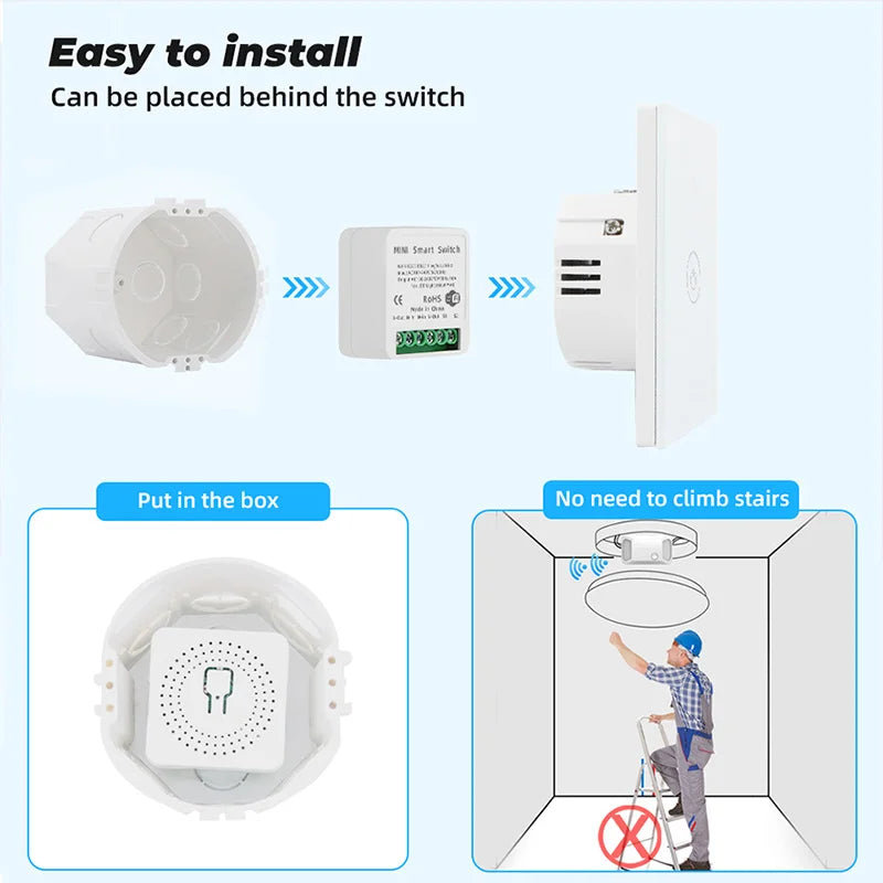 16A Smart WiFi Switch 2-way Control Switch Mini Smart Breaker Smart Life Control Support Alexa Google Home Yandex Alice