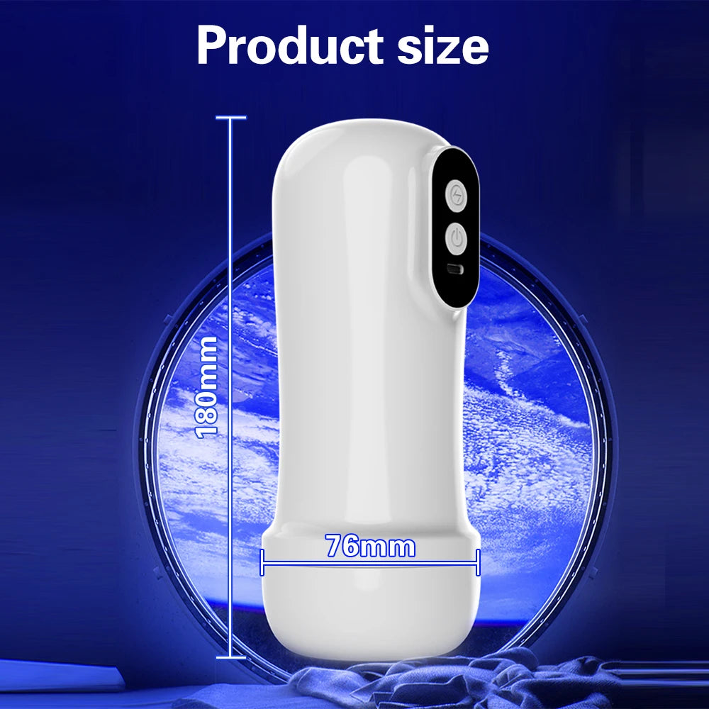 APP Automatic Sucking Male Masturbation Cup Vibration Heated Vagina Blowjob Masturbator Machines Sex Toys Adult Goods for Men