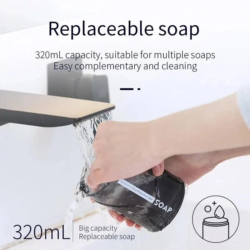 Desktop Sensing Foam Wash Mobile Phone Charging Household Soap Dispenser LED Display Automatic Sensing Contactless Hand Washing