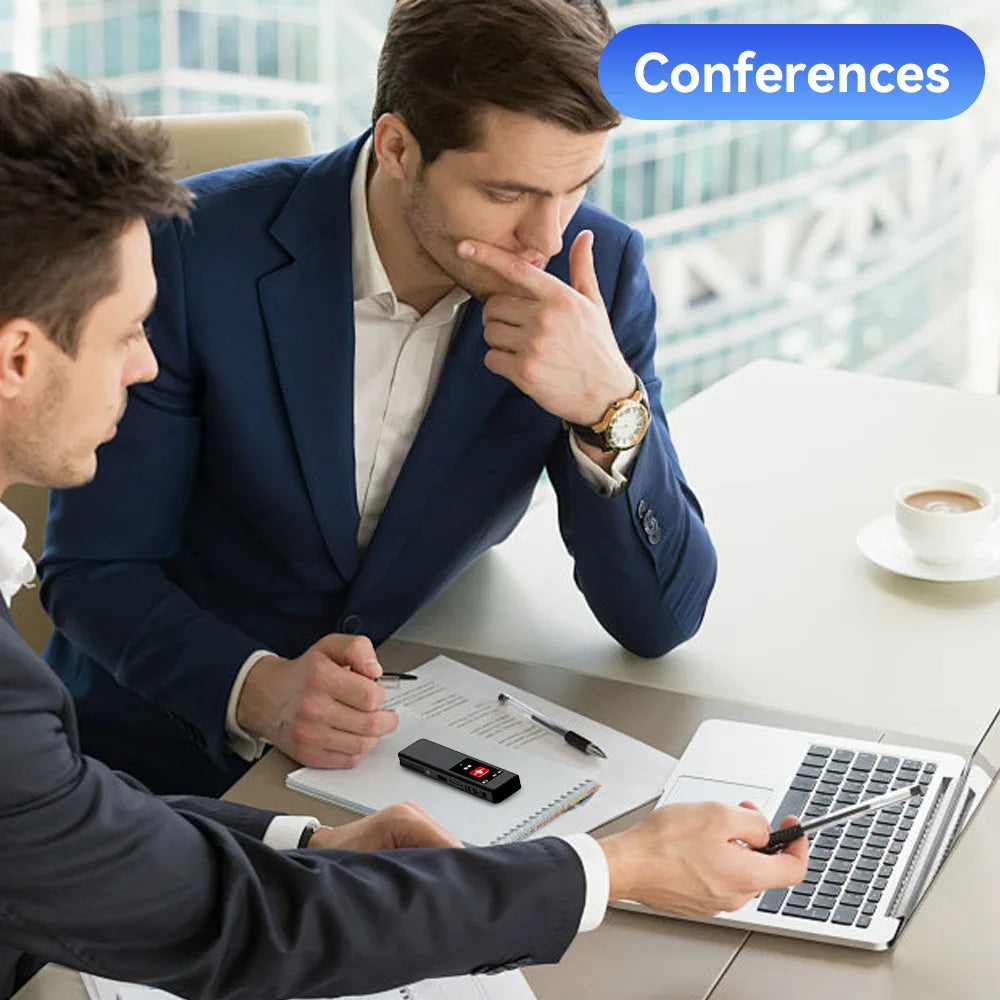 128GB Digital Sound Activated Voice Recorder Pen 0G-64GB Card Dictaphone Audio Recorder 1536KBPS Recording Interviews MP3 Player