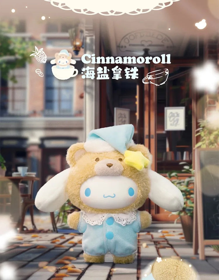 Sanrio Family Latte Series Plush Blind Box Cute Bag Pendant Doll Cartoon Kuromi/Hello Kitty Birthday Gifts Surprise Blind Boxs