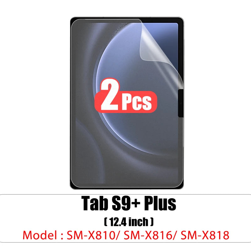 2pcs Pet Screen Protector For Samsung Galaxy Tab S7 Fe S9 Fe A9 Plus S6 Lite S7 S8 S9 A8 Plus Protective Clear Film No Glass