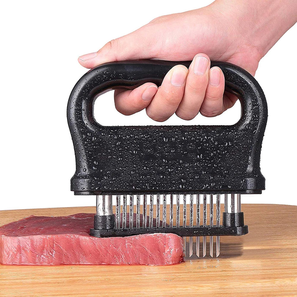 New 48 Blades Retractable Stainless Steel Meat Needle Softener Tenderizer Kitchen Cooking Steak Hammer Pounder Tools Meat Beater