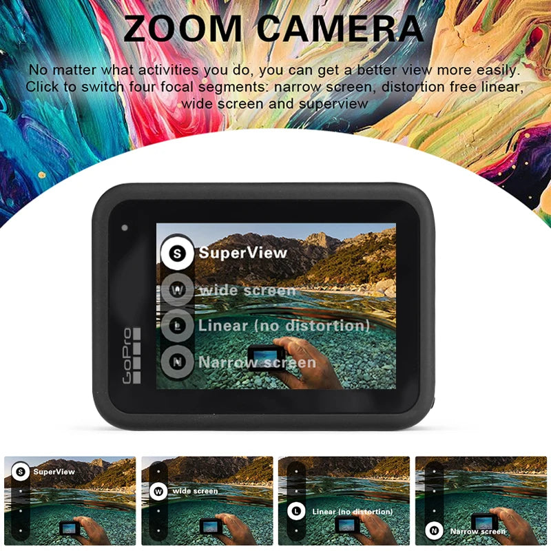 GoPro hero 8 Black stable 4K video 12MP photo portable 1080p live broadcast Motorcycle and Skiing Sports go pro Camera