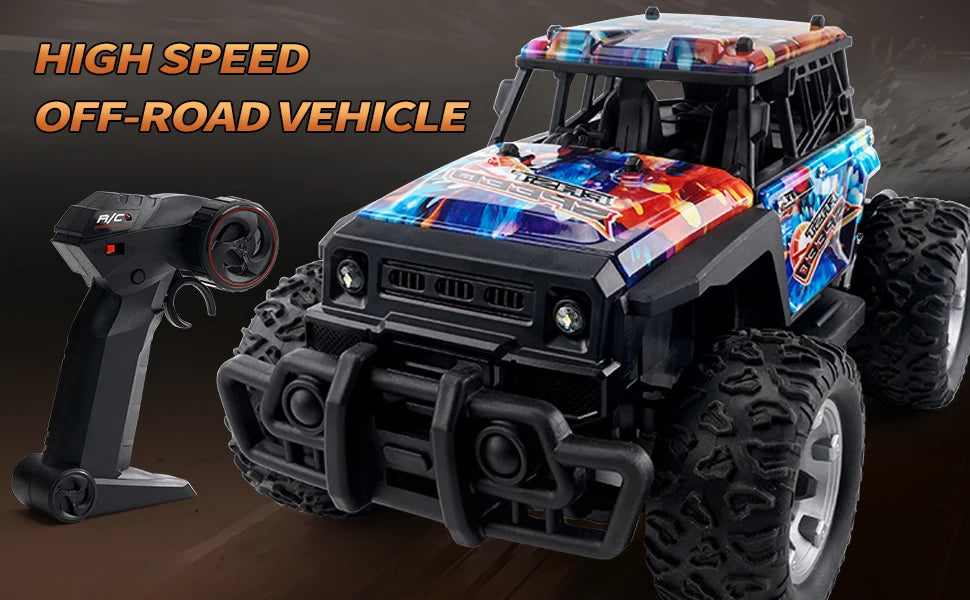 2.4G RC Car Electric Drive Off-Road Big Wheel High Speed Purple Remote Control Trucks Girls Toys for Children