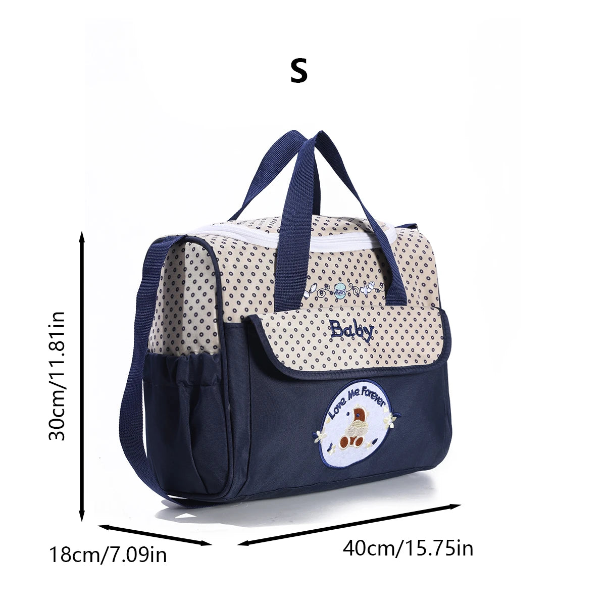 Lightweight Large capacity fashion waterproof cartoon bear One shoulder oblique span bag Mom bag portable mommy bag diaper bag