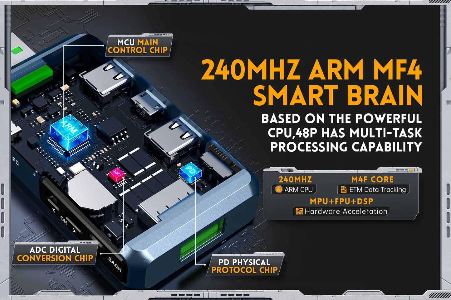 FNB38 Current And Voltage Meter USB Tester QC4+ PD3.0 2.0 PPS Fast Charging Protocol Capacity Test