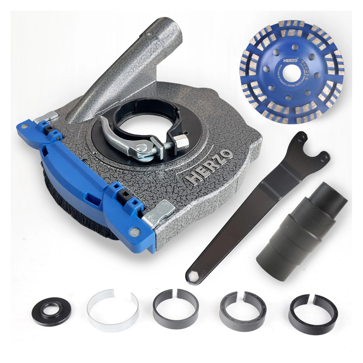 HERZO 125MM Aluminium  Grinding Dust Shroud For Angle Grinder With 125MM Grinding wheel