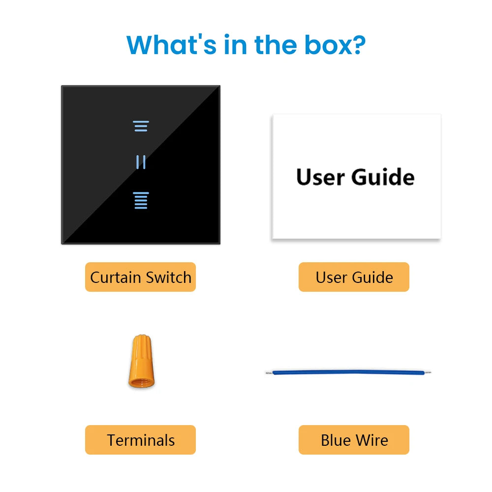 LoraTap Tuya Smart Life WiFi Curtains Blinds Switch Roller Shutters Motor Switch Backlight Style Google Home Alexa Voice Control