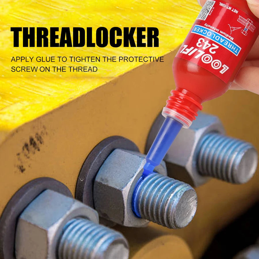 50ml Thread Locking Glue 242 Screw Glue Tightening Screws Prevent Loosening Rusting Caulking Temperature Resistance Anaerobic