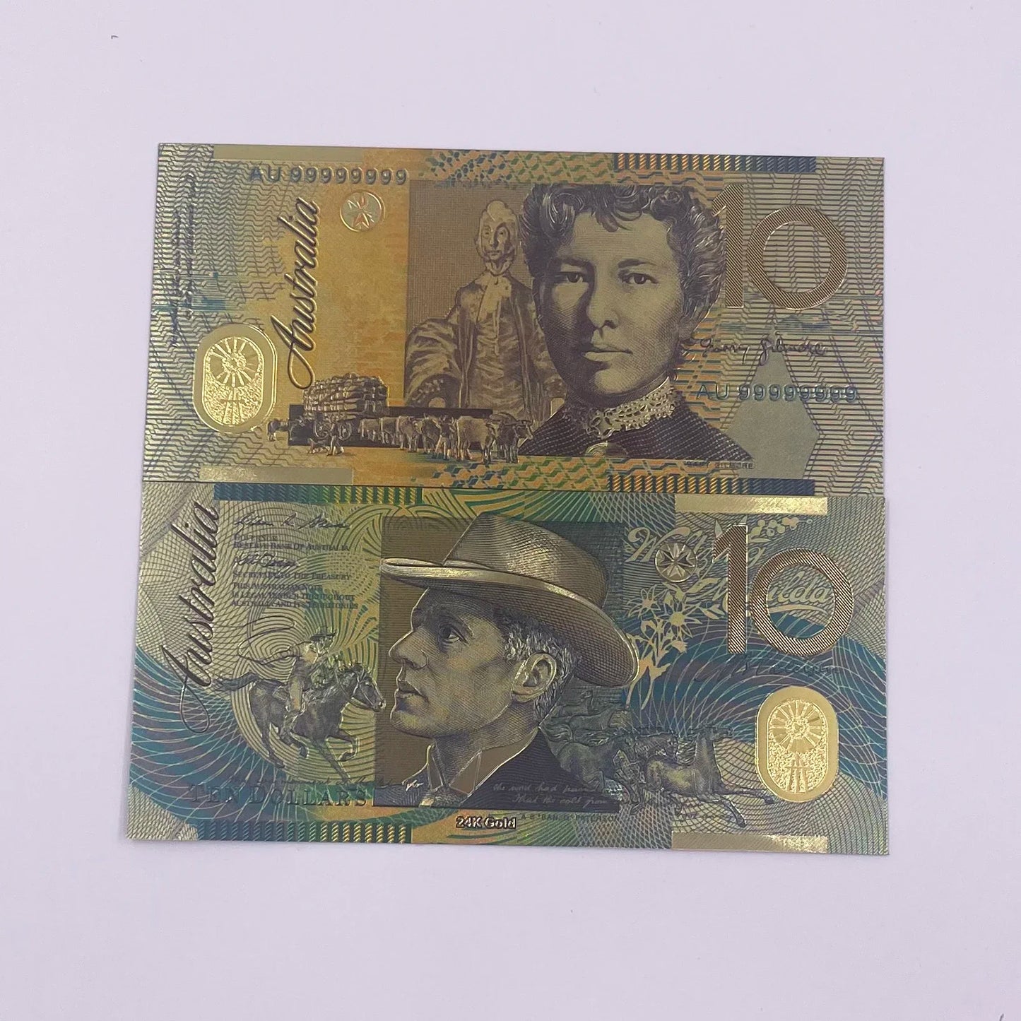 8 Designs  Australia 100 Dollar Gold Banknote Plated Colorful AUD100 Dollar Gold Foil Banknote Currency Collection