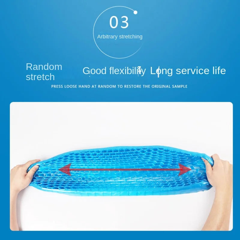 Car Gel Seat Cushion 3D Honeycomb Cool Breathable Cool Seat Cushion Car Home Office Chair Seat Cushion Car Upholstery