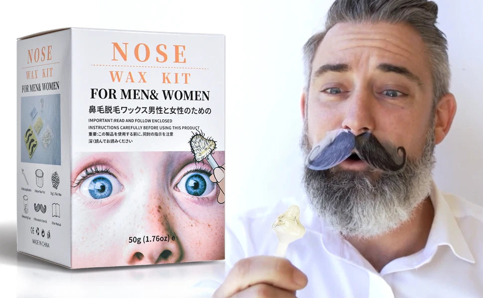 Portable Nose Wax Kit for Man and Women Painless Paper-Free Nose Hair Removal Cleaning Waxing Beans Depilation Kit Nose Clipper