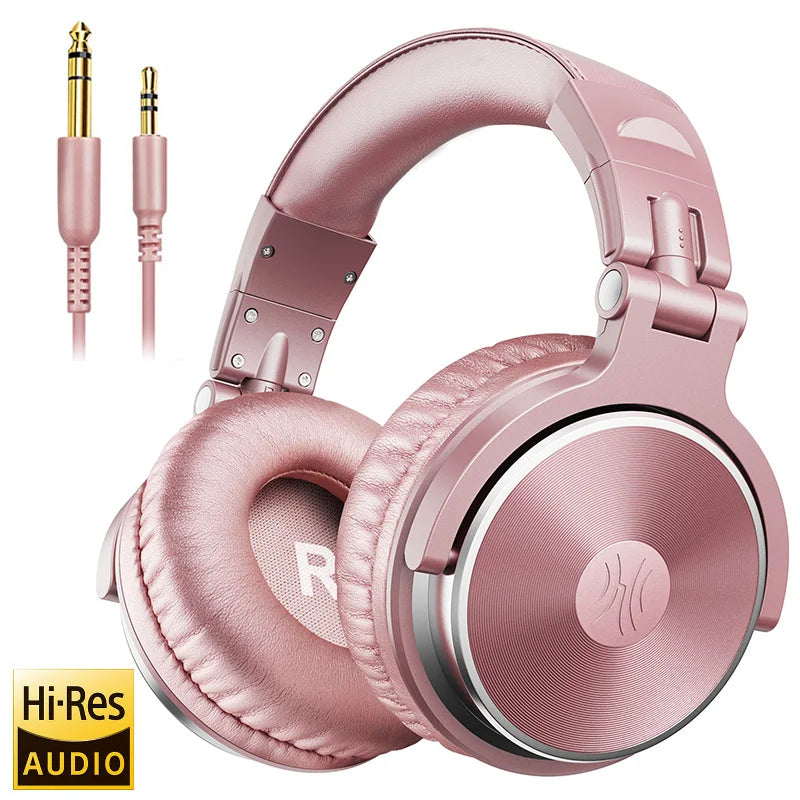 Oneodio Pro 10 Over Ear Headphones Hifi Studio DJ Headphone Wired Monitor Music Headset Earphone With Mic For Phone Computer PC