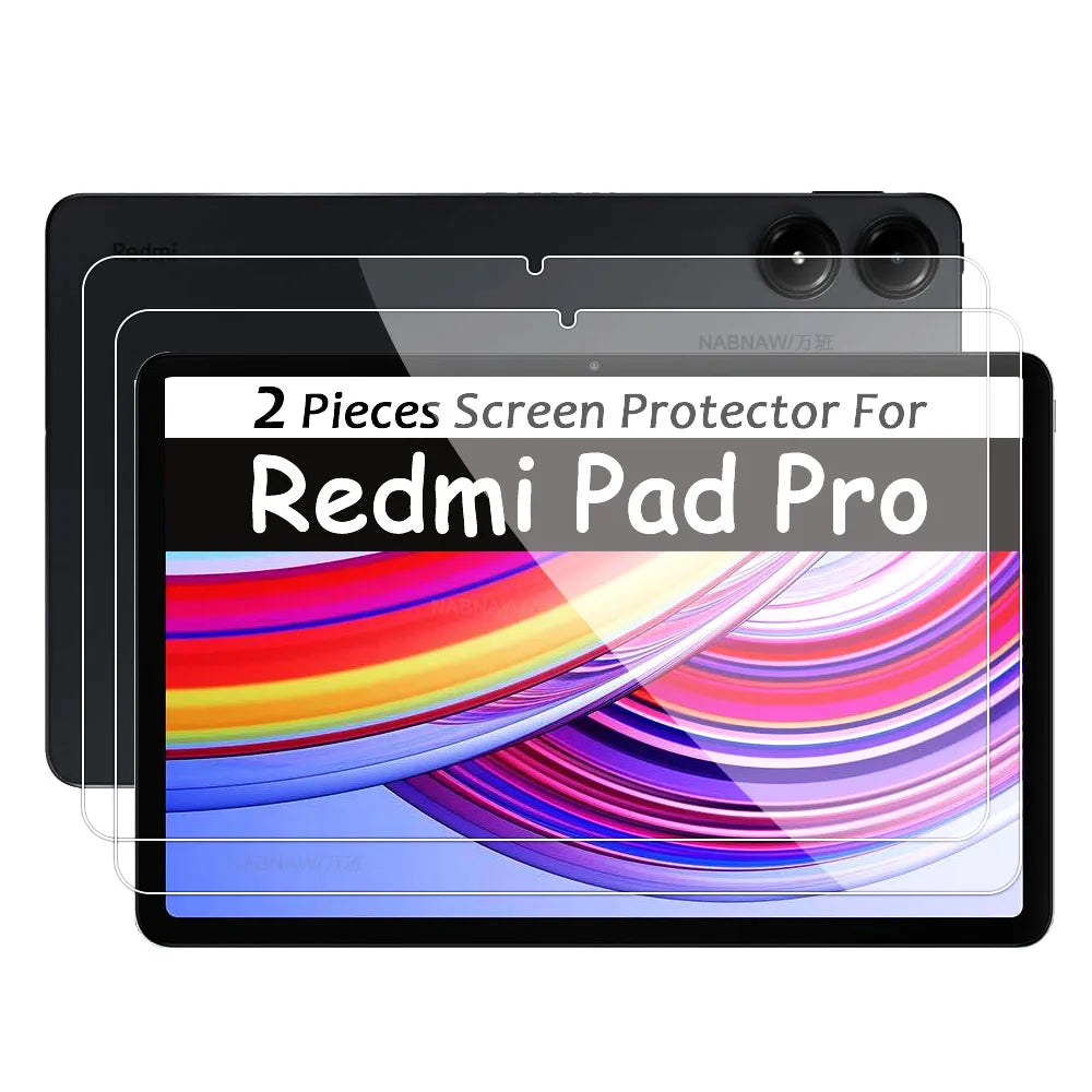 2 Pieces HD Scratch Proof Screen Protector Tempered Glass For Xiaomi Redmi Pad Pro 2024 12.1-inch Bubble Free Tablet Film