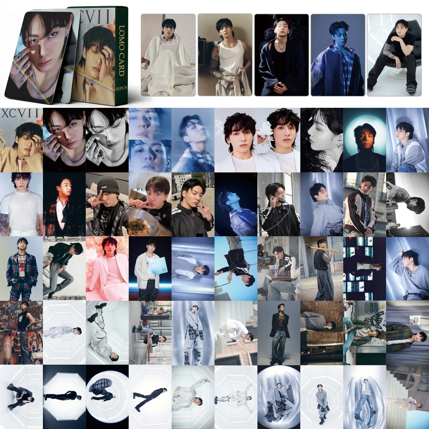 55Pcs/Set Kpop idol Card JK GOLDEN Album Lomo Card Poster Photocards Collect Cards Postcards Fans Gifts
