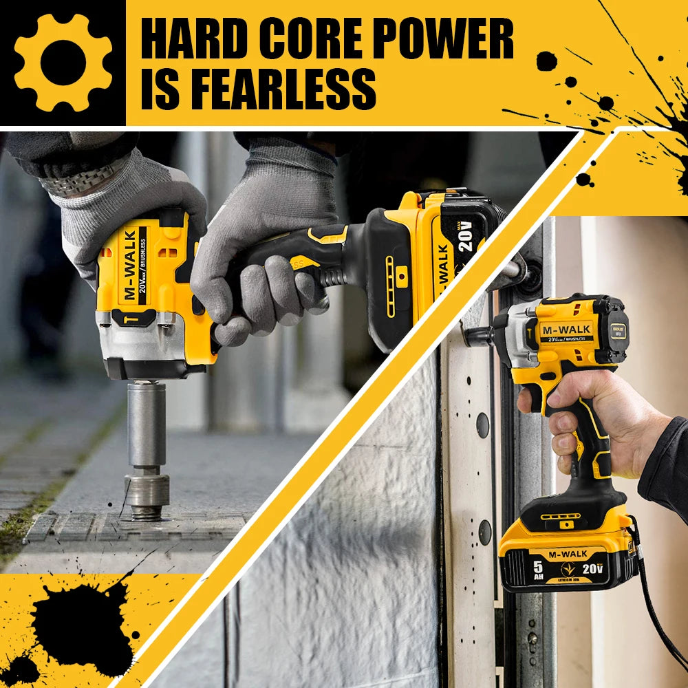 DCF921 Electric drill 406N.m Impact Wrench Brushless Electric Screwdrivers Impact driver Power Tools For Dewalt 20V Battery Pin