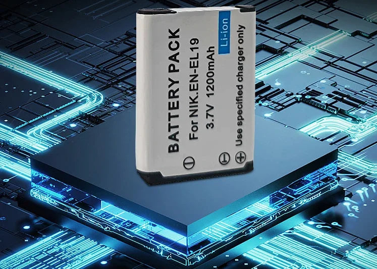 EN-EL19 ENEL19 EN EL19 Camera Battery+LED Dual Charger for Nikon Coolpix S6600 S6900 S2600 S3100 S4100 S5200 S6400 W150 Battery