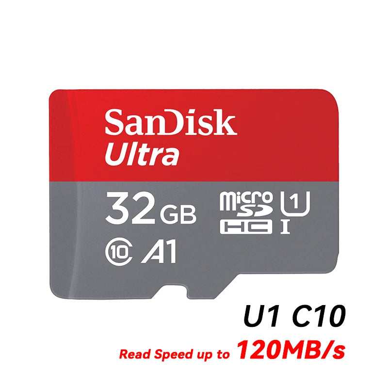 SanDisk Micro SD Memory Card TF Flash Card Ultra A1 V10 C10 U1 32GB 64G 128G 256G 512G 1TB for Camera Phone Nintendo Switch