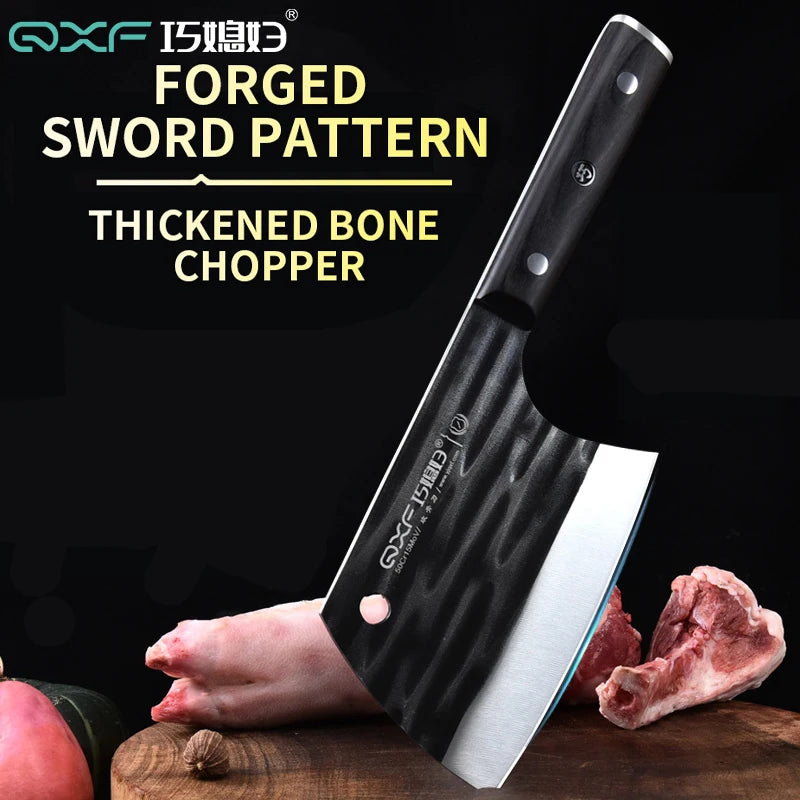 Household kitchen axe knife,  for both cutting and chopping, made of carbon steel, super durable, best-selling model