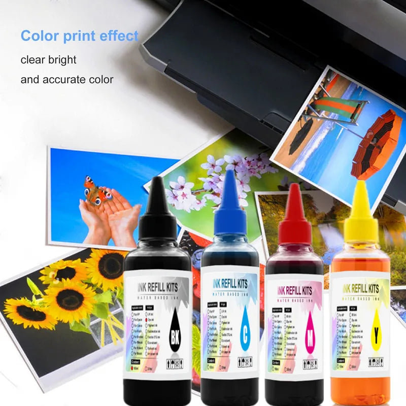 400ML Refill Dye Ink Kit For Canon PG 540 CL 541 PIXMA MG3250 MG3255 MG3550 MG4100 MG4150 MG4200 MG4250 Printer PG540 PG-540XL