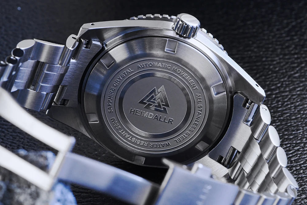 HEIMDALLR Men's Automatic Mechanical Wristwatch NH35 Ceramic Bezel Sapphire Crystal 200M Waterproof 316L Steel Original Watch