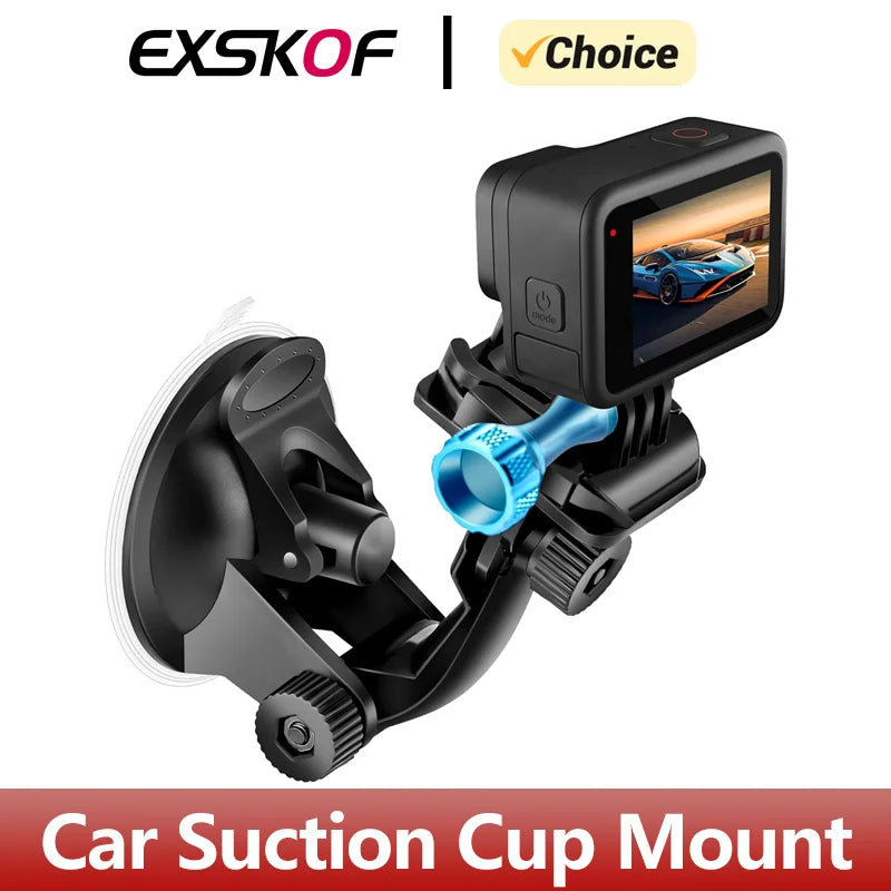 Car Suction Cup Mount for GoPro Hero 13 12 11 10 9 8 7 6 5 Black Silver DJI SJCAM AKASO Camera Holder Mounting Accessories