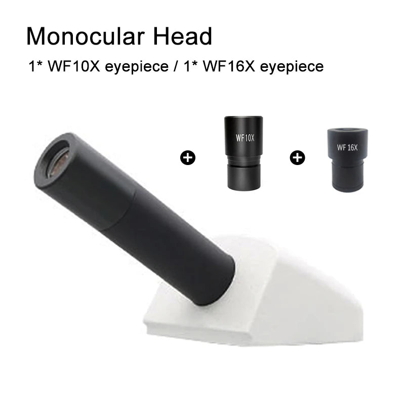 Metal Biological Microscope Head w/ WF10X WF16X Eyepiece Monocular Binocular Trinocular Microscope Head Teaching Microscope Head