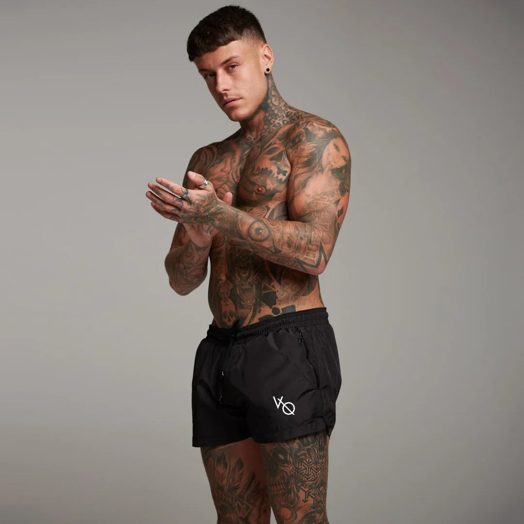 Cross-border new summer export sweat-absorbent quick-drying sports pants fitness running slim shorts men's three-point shorts