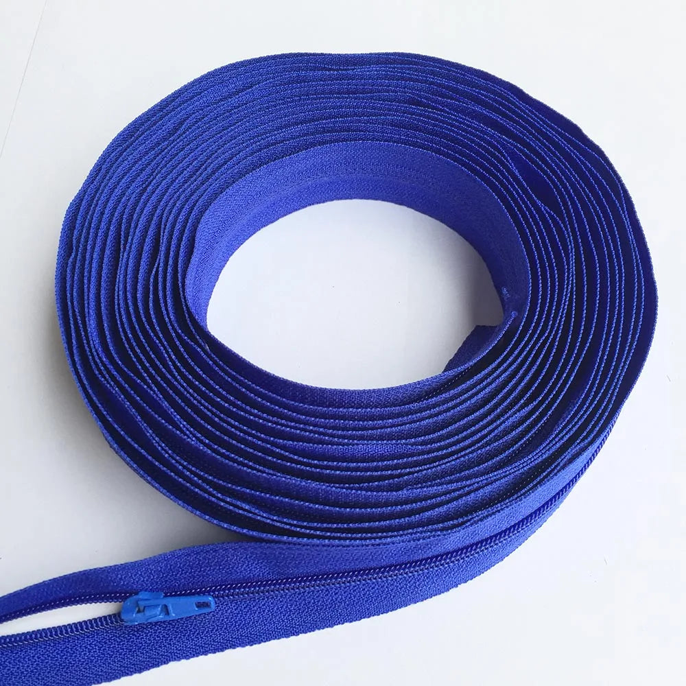 5Meters 3# Nylon Zipper at the Meter with 10Pcs Sliders for Tailor Sewing Clothes DIY Bags Accessorries Supply Zippers Roll