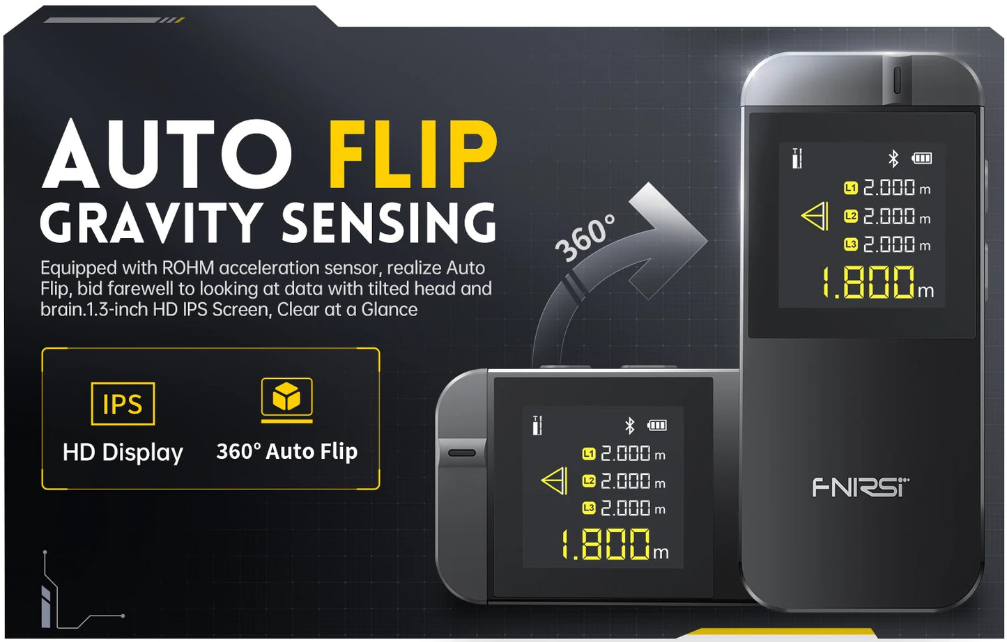 FNIRSI IR40 Laser Rangefinder 40M Laser Tape Measure Accurate Distance Meter Construction Roulette Connect To APP To Draw