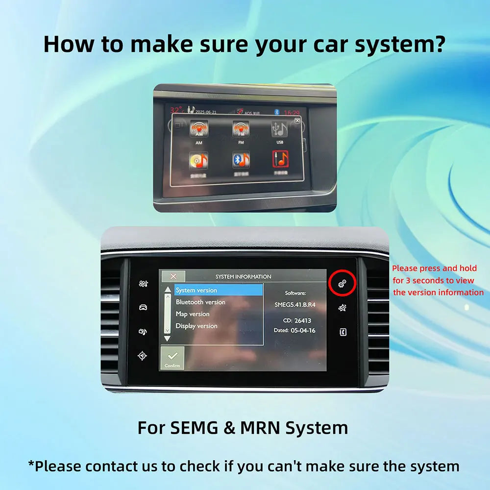 Wireless Carplay Android Auto Fits For Peugeot&Citroren SMEG&MRN NAC 208 308 508 3008&C4 DS3 DS4 DS5 Reverse Camera