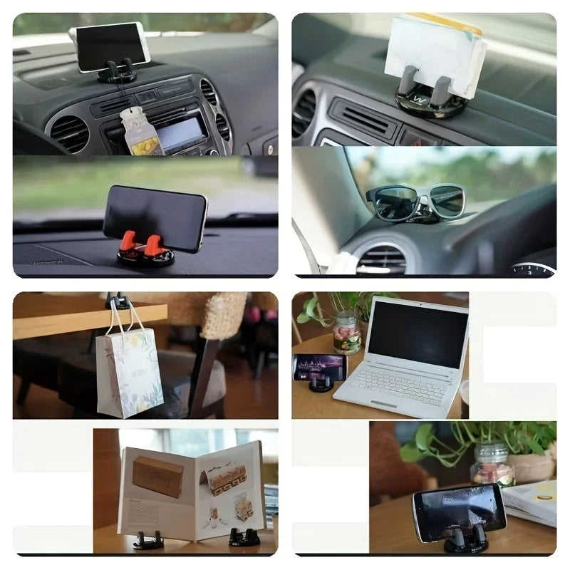 Mini 360 Rotatation Car Phone Holder Stand Anti-Slip Mobile Phone Car Mount Dashboard Bracket Univeral Desktop Mobile Holders