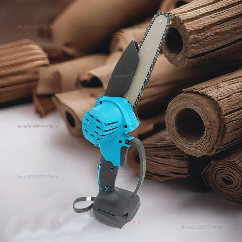 Chainsaw No Battery Small Handheld Electric 6 Inch Logging Saw Mini Portable Wood Cutting Tool Perfect for Tree Branches