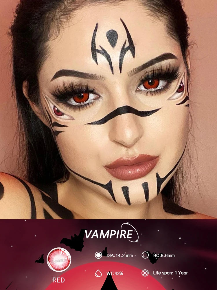 Contact Lenses for Halloween 2PCS Colored Contact Lenses Cosplay Purple Lenses 1Yearl Fashion Color Beauty Lenses Bio-essence