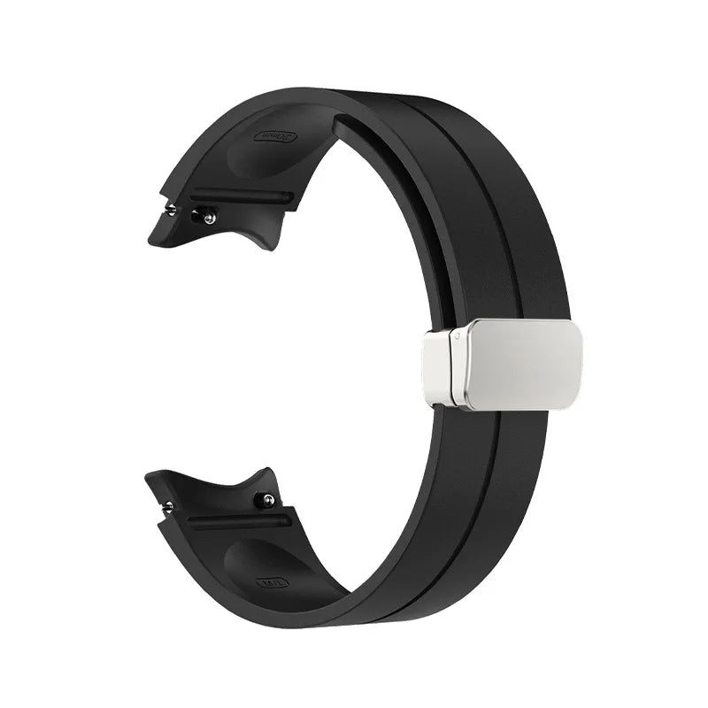 No Gap Soft Silicone Strap For Samsung Galaxy Watch 7 6 5 4 40mm 44mm Breathable Magnetic Wristband Watch 6 4 Classic/5 Pro 45mm