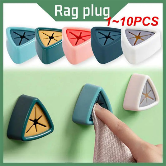 1~10PCS Towel Holder Towel Storage Racks Hanger Adhesive Towels Storage Wash Cloth Clip Sucker Wall Window Bathroom Kitchen