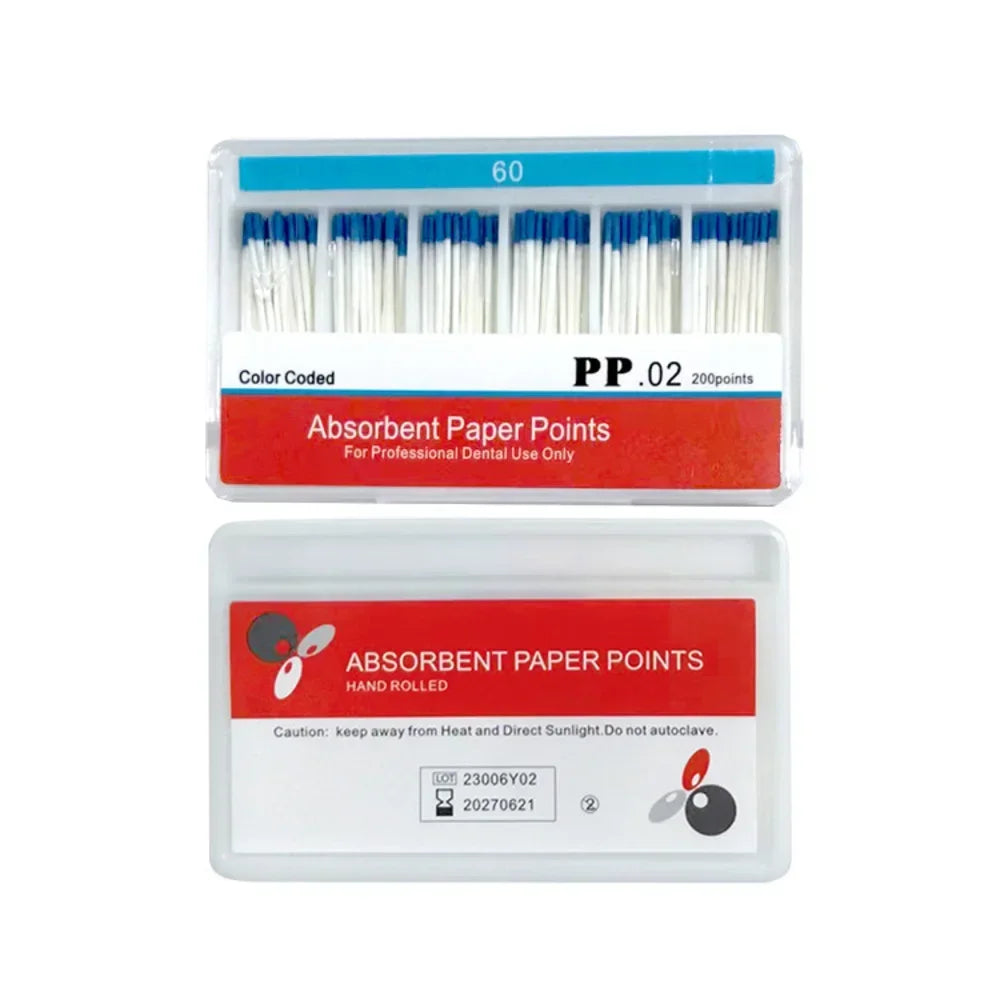 Dental Absorbent Paper Points Moisture Absorbing Paper Tips Taper 0.02 0.04 0.06 F1 F2 F3 Dental Clinics Consumables