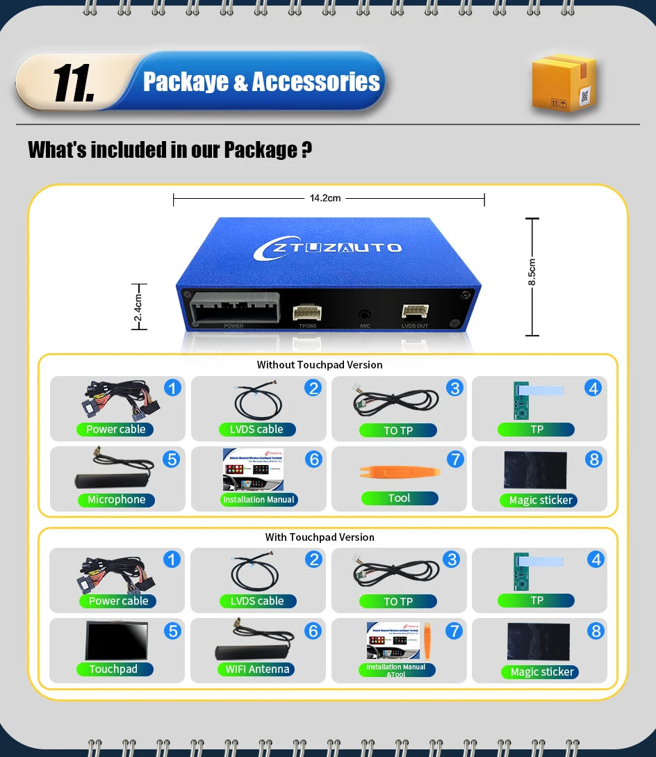 Wireless CarPlay Android Auto Box 5G Upgrade Version For Volvo V40 V60 XC60 S60 V70 XC70 S80 2010-2014 OEM Microphone Accessorie