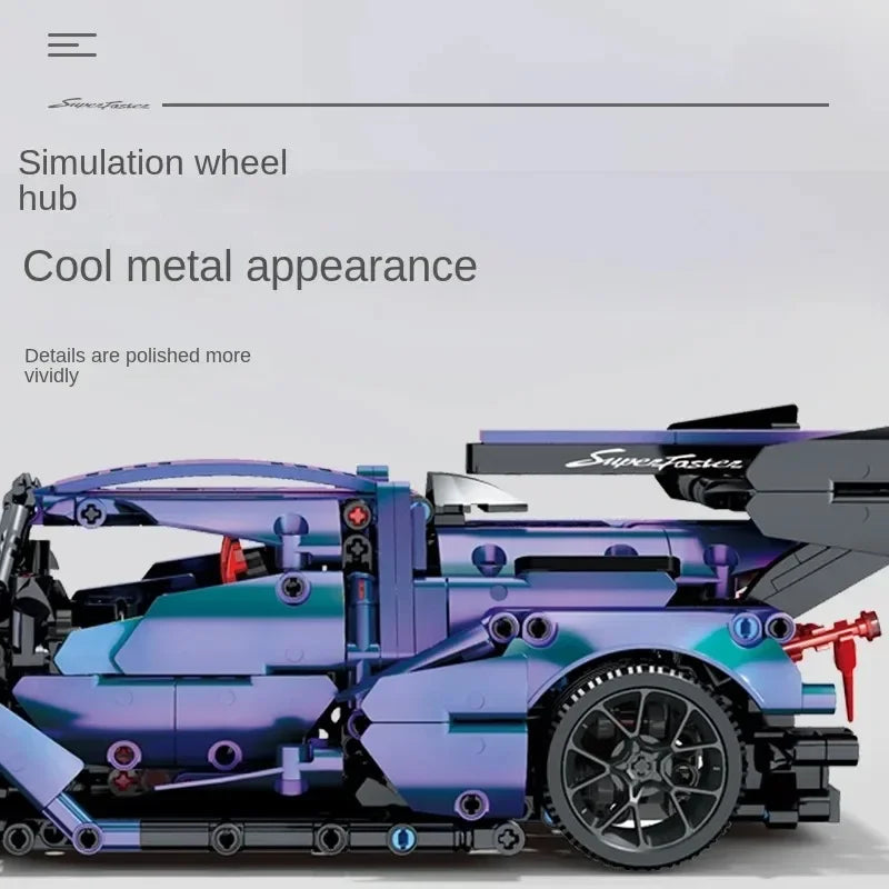 1108pcs Technical 1:14 Racing Sport Car Model Building Blocks Bricks MOC City Vehicle Supercar Adult Toy For Boy Children Gifts