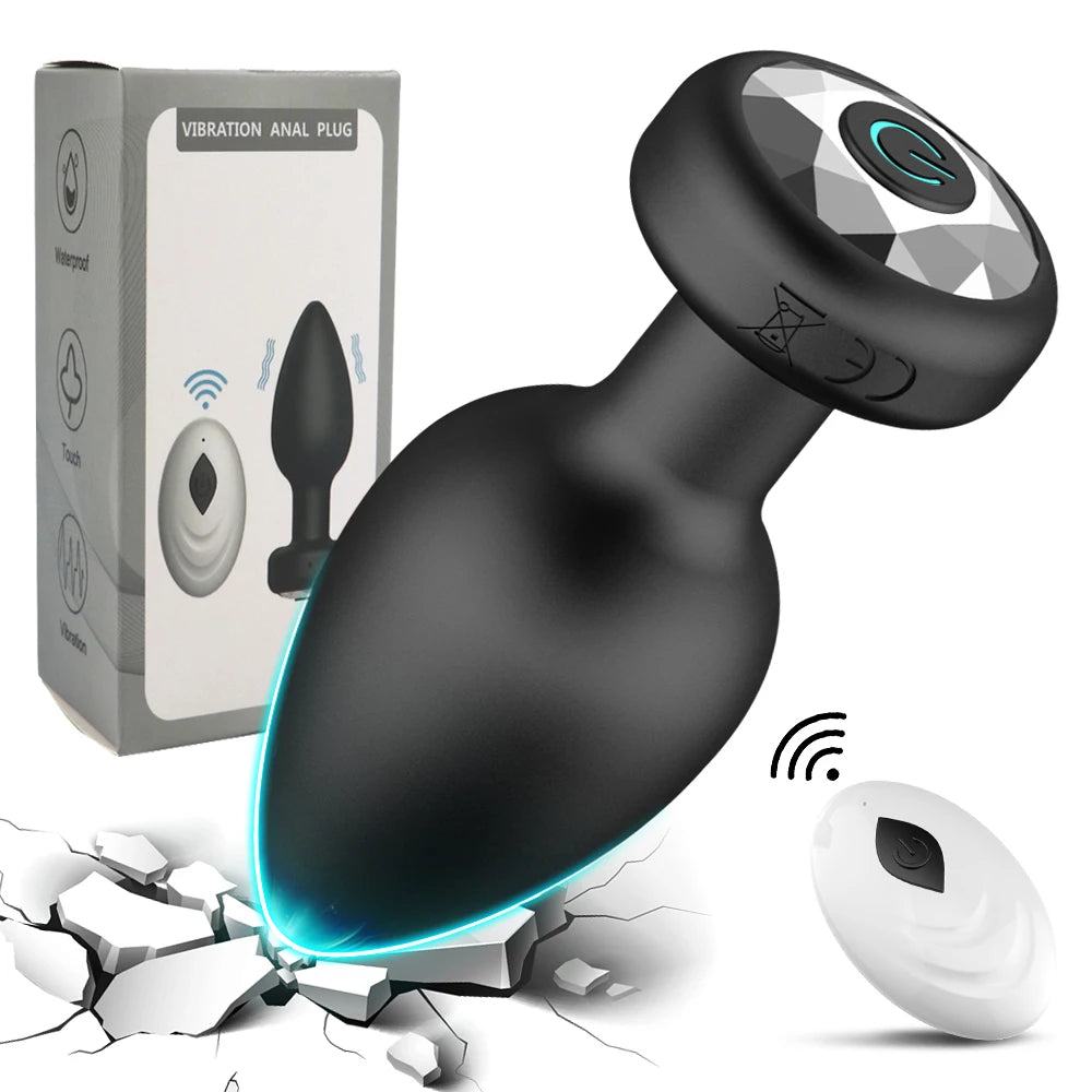 Anal Plug Vibrator for Men Butt Plug Portable Massager Wireless Remote Control Dildo Vibration Sex Toys for Male Adult Toys 18+